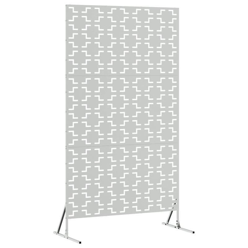 vidaXL Privātuma ekrāns Pelēka 100 x 50 x 180 cm Tērauds