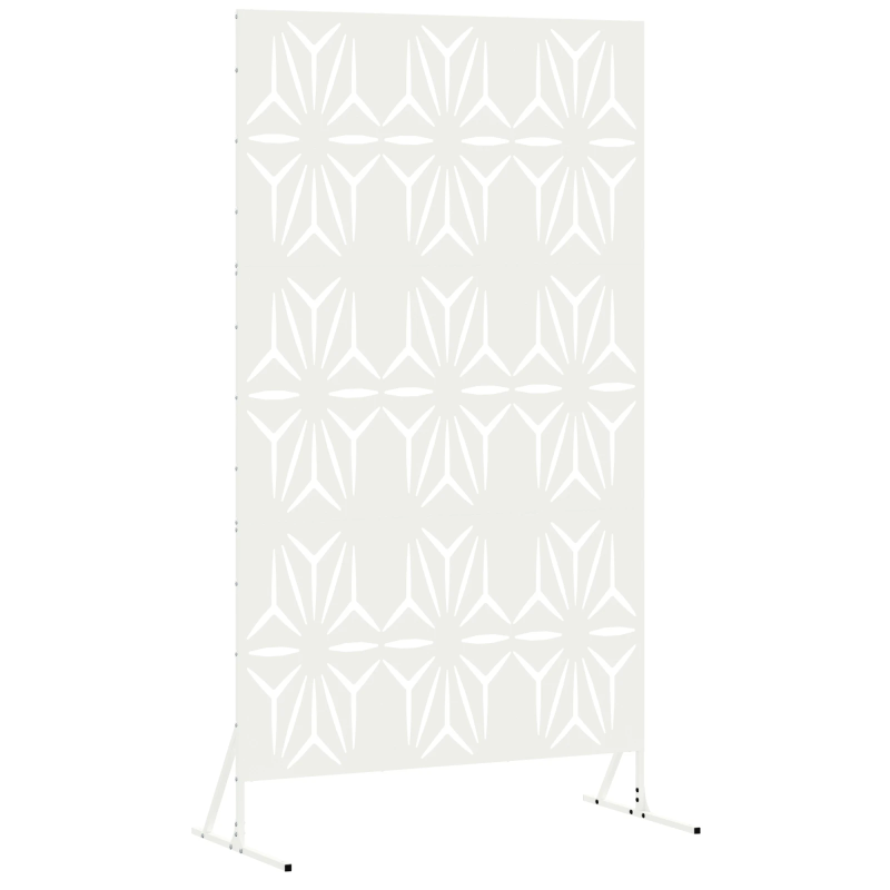 vidaXL Privātuma ekrāns Balts 100 x 50 x 180 cm Tērauds