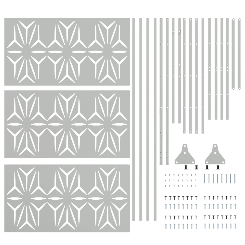 vidaXL Privātuma ekrāns Pelēka 100 x 50 x 180 cm Tērauds