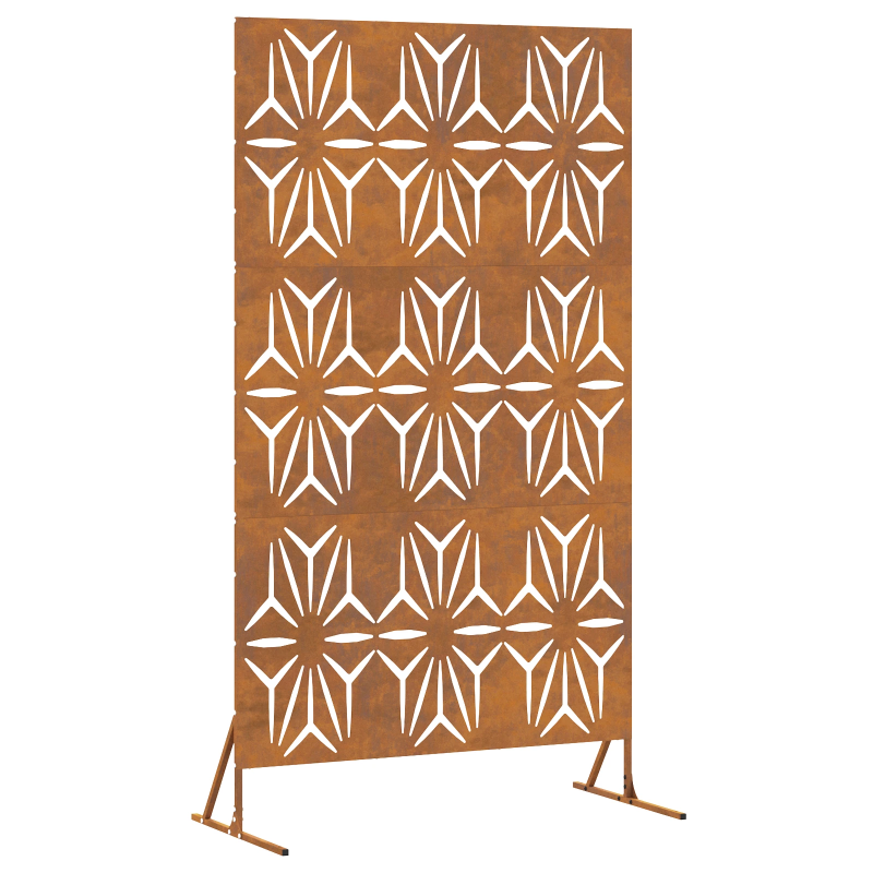 vidaXL Privātuma ekrāns Pelēka 100 x 50 x 180 cm Laika tērauds