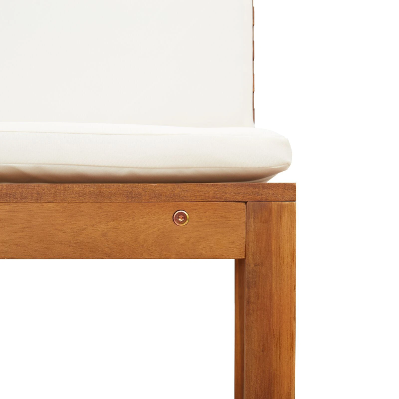 vidaXL Dārza krēsls ar spilvenu 2 pcs Brūna Akācijas masīvkoks