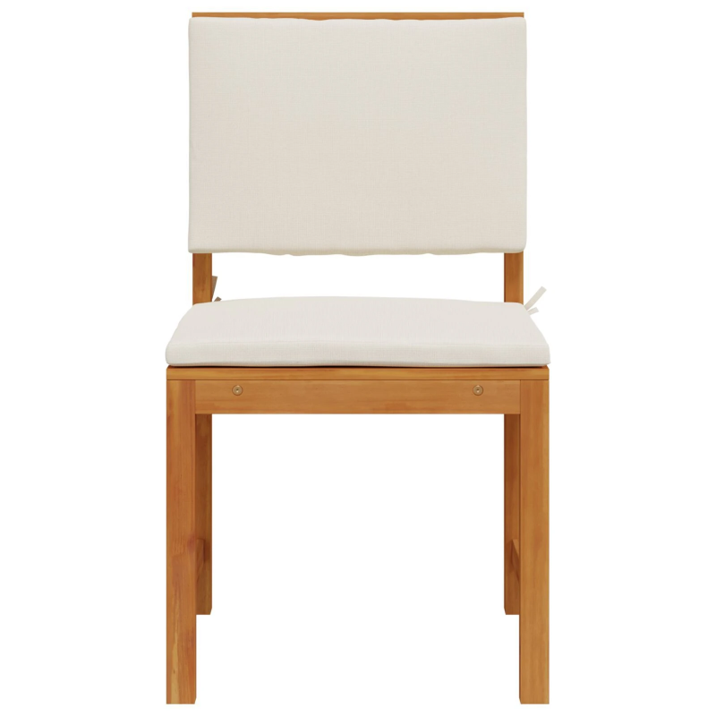 vidaXL Dārza krēsls ar spilvenu 2 pcs Brūna Akācijas masīvkoks