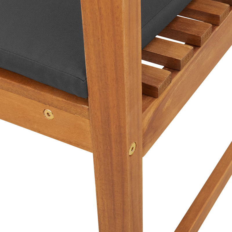 vidaXL Dārza krēsls ar spilvenu 2 pcs Brūna Akācijas masīvkoks