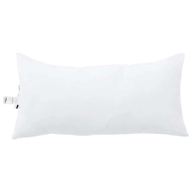 vidaXL Spilvens ar spilvenu 2 pcs Balts 61 x 41 x 20 cm Poliesters