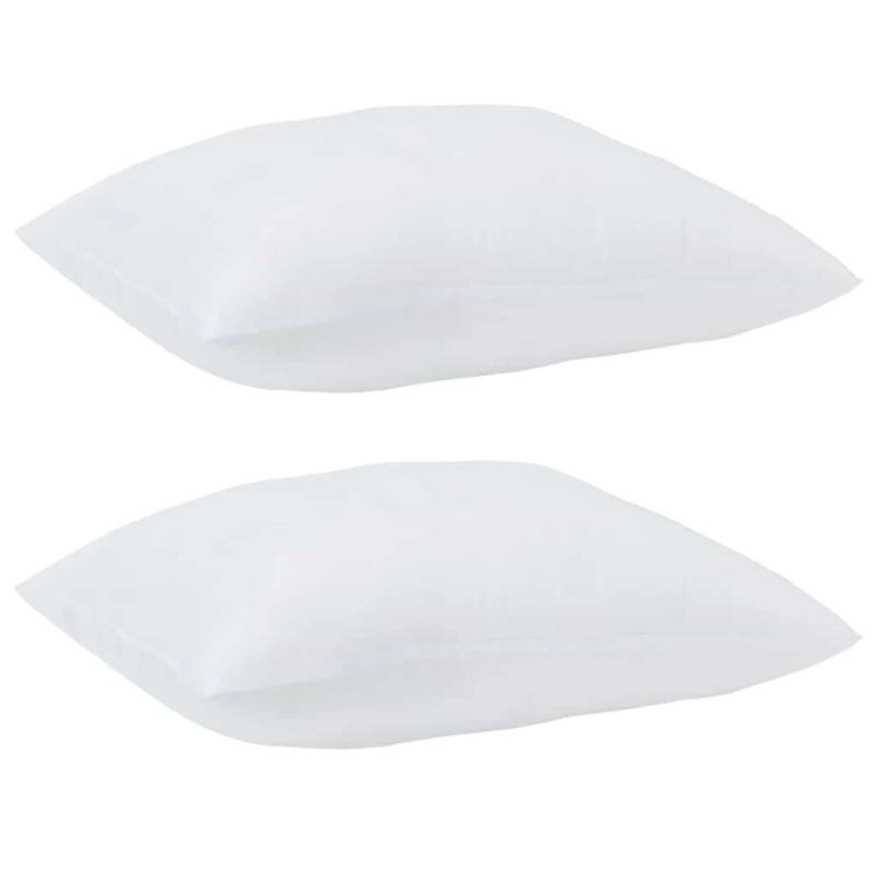 vidaXL Spilvens ar spilvenu 2 pcs Balts 61 x 41 x 20 cm Poliesters