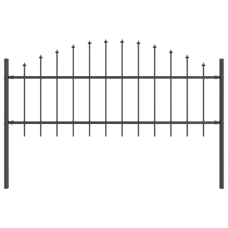 vidaXL Dārza žogs Pelēka 170 x 140 cm