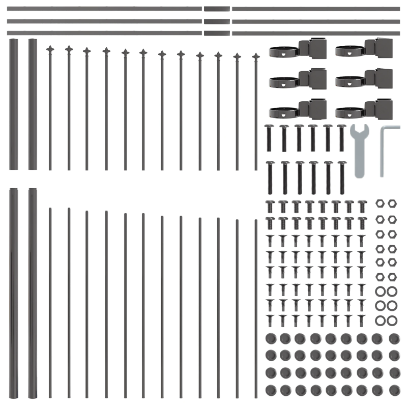 vidaXL Dārza žogs Pelēka 170 x 215 cm
