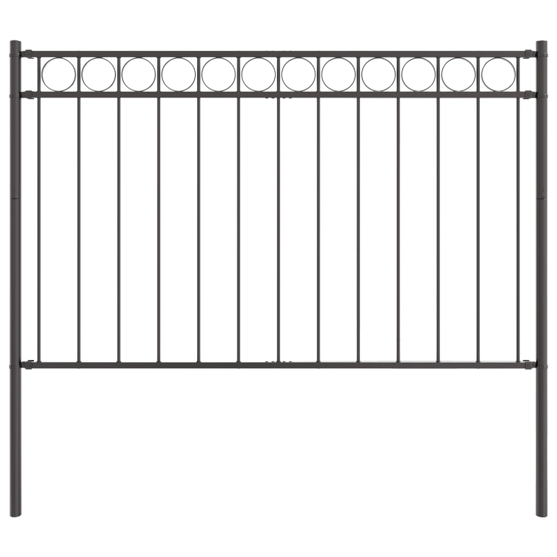 vidaXL Žoga elements Pelēka 170 x 130 cm Tērauds