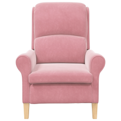 vidaXL atpūtas krēsls Rozā 76 x 94 x 102 cm Samts