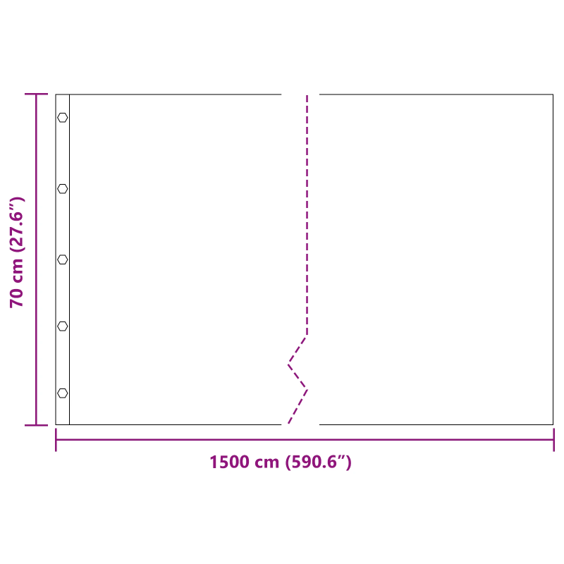 vidaXL Sakņu barjera Melna 0,7 x 15 m Polietilēns