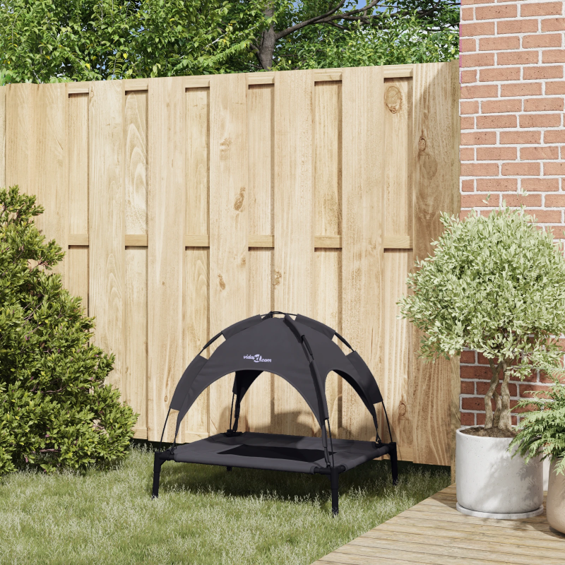 vidaXL Suņu gulta Melna 76 x 62 x 70,5 cm Tērauds