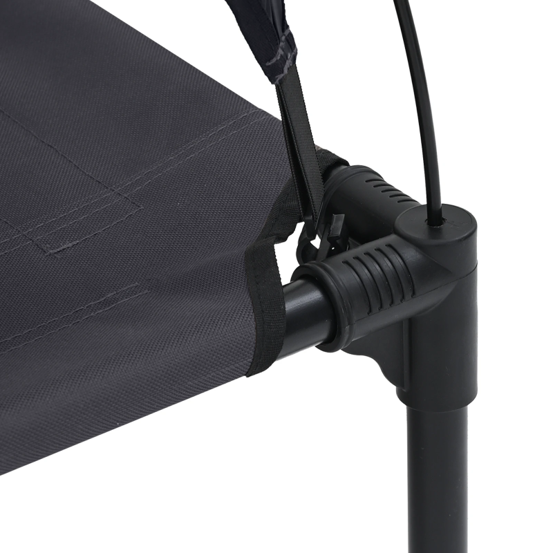 vidaXL Suņu gulta Melna 76 x 62 x 70,5 cm Tērauds