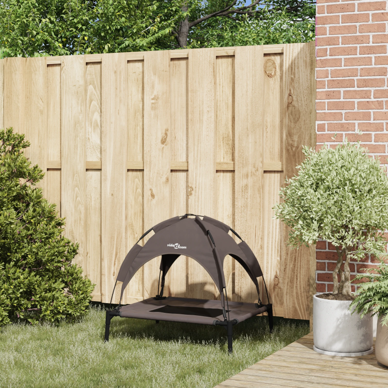 vidaXL Suņu gulta Brūna 76 x 62 x 70,5 cm Tērauds