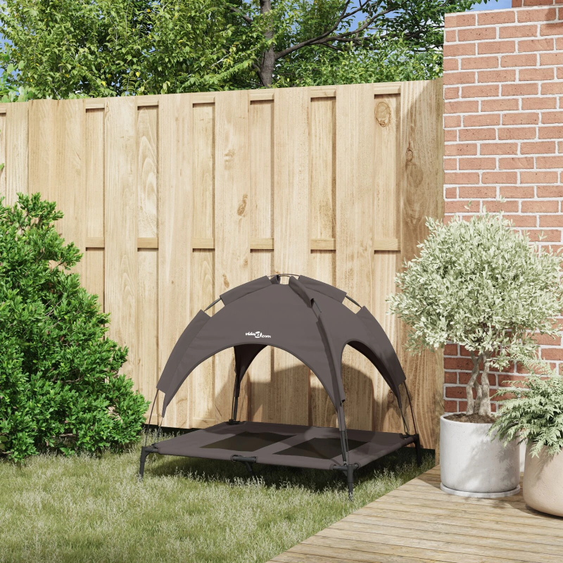 vidaXL Suņu gulta Brūna 92 x 77 x 82,5 cm Tērauds