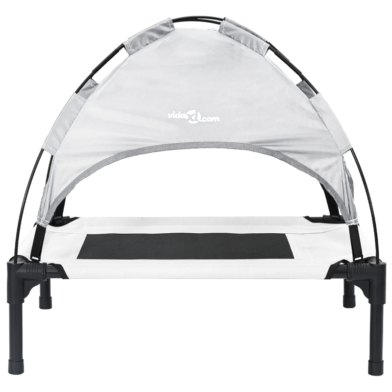 vidaXL Suņu gulta Sudrabaini pelēks 62 x 48 x 61 cm Tērauds