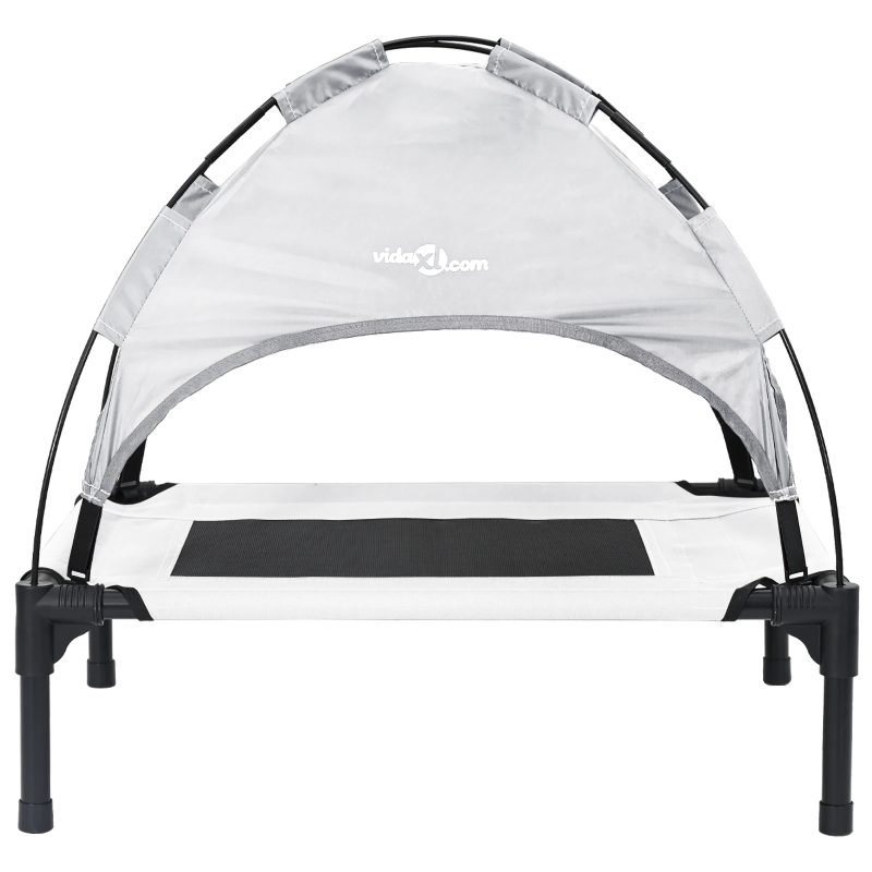 vidaXL Suņu gulta Sudrabaini pelēks 62 x 48 x 61 cm Tērauds