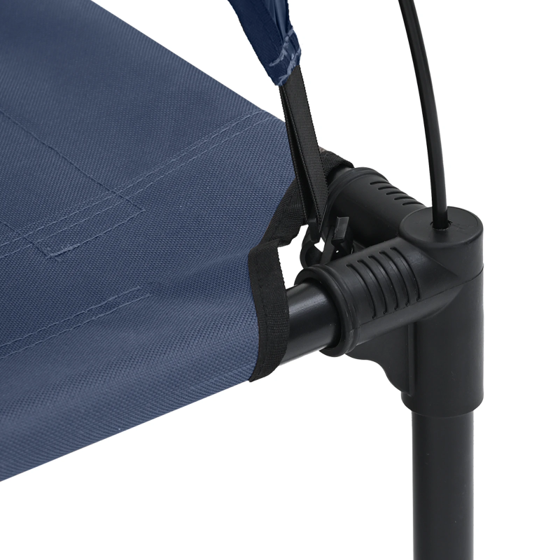 vidaXL Suņu gulta Tums zils 62 x 48 x 61 cm Tērauds