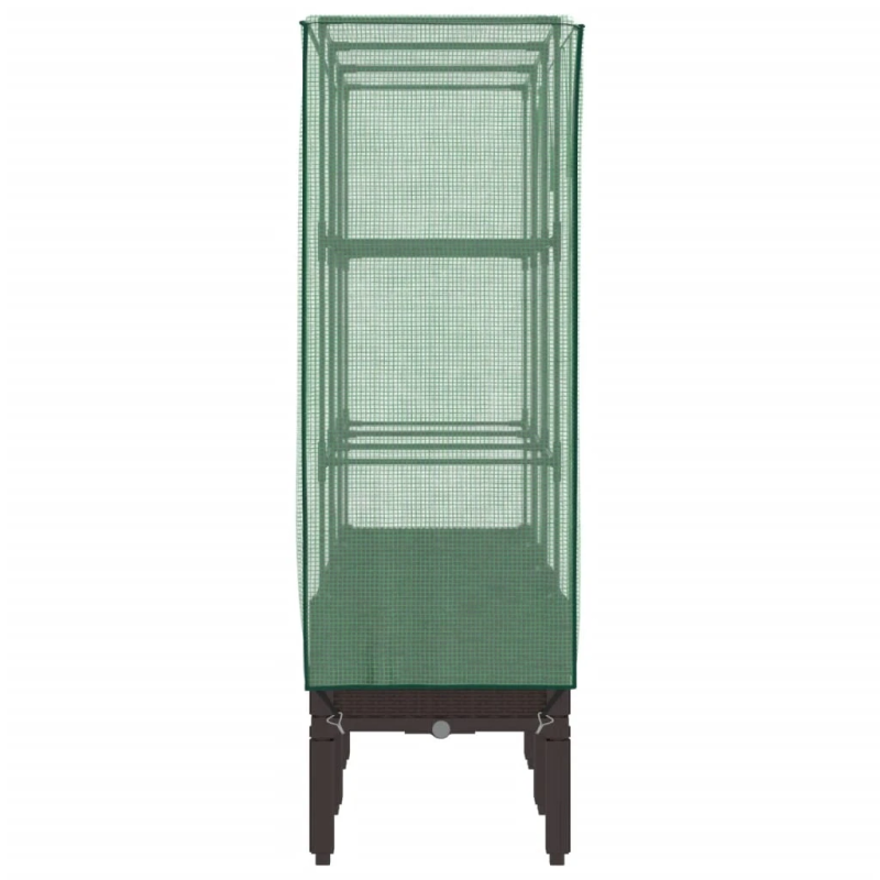 vidaXL paaugstināta puķu kaste ar pārsegu, 120x40x140 cm