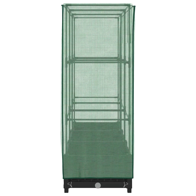 vidaXL augstā puķu dobe ar siltumnīcas pārsegu, rotangpalmas imitācija, 120x40x123 cm