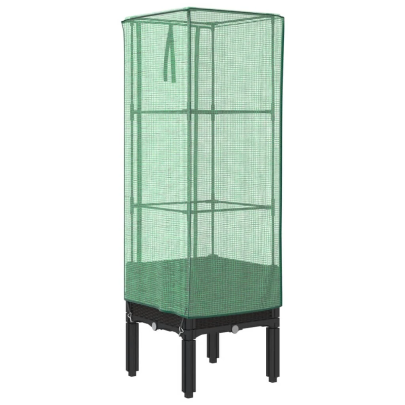 vidaXL paaugstināta puķu kaste ar pārsegu, 40x40x140 cm