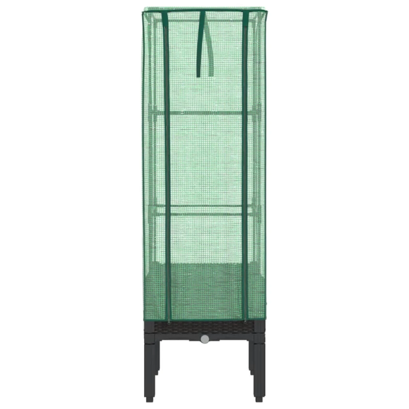 vidaXL paaugstināta puķu kaste ar pārsegu, 40x40x140 cm