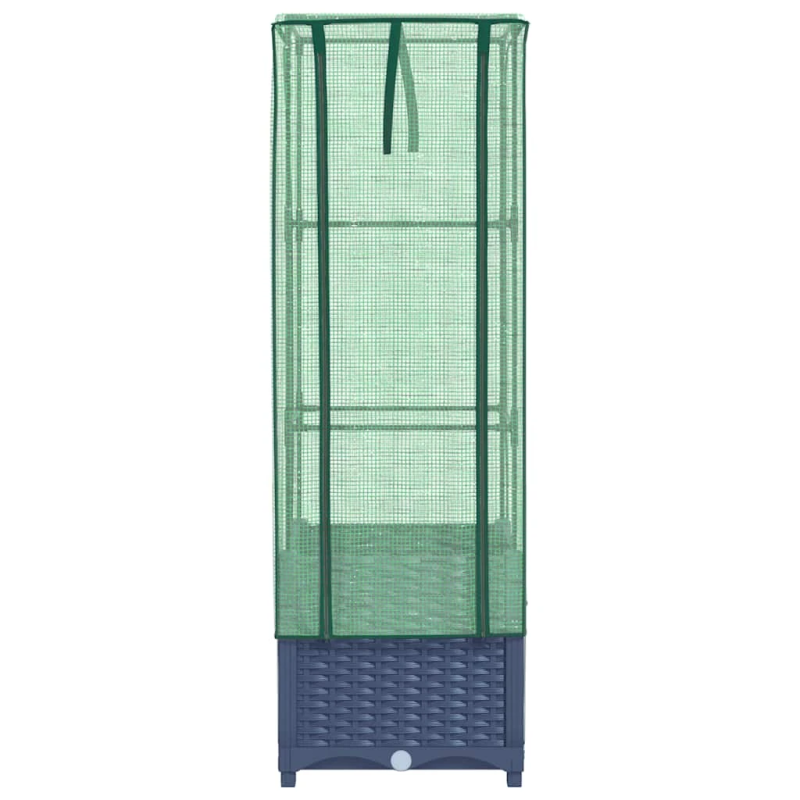 vidaXL paaugstināta puķu kaste ar pārsegu, 40x40x139 cm