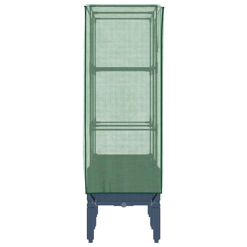 vidaXL paaugstināta puķu kaste ar pārsegu, 80x40x140 cm