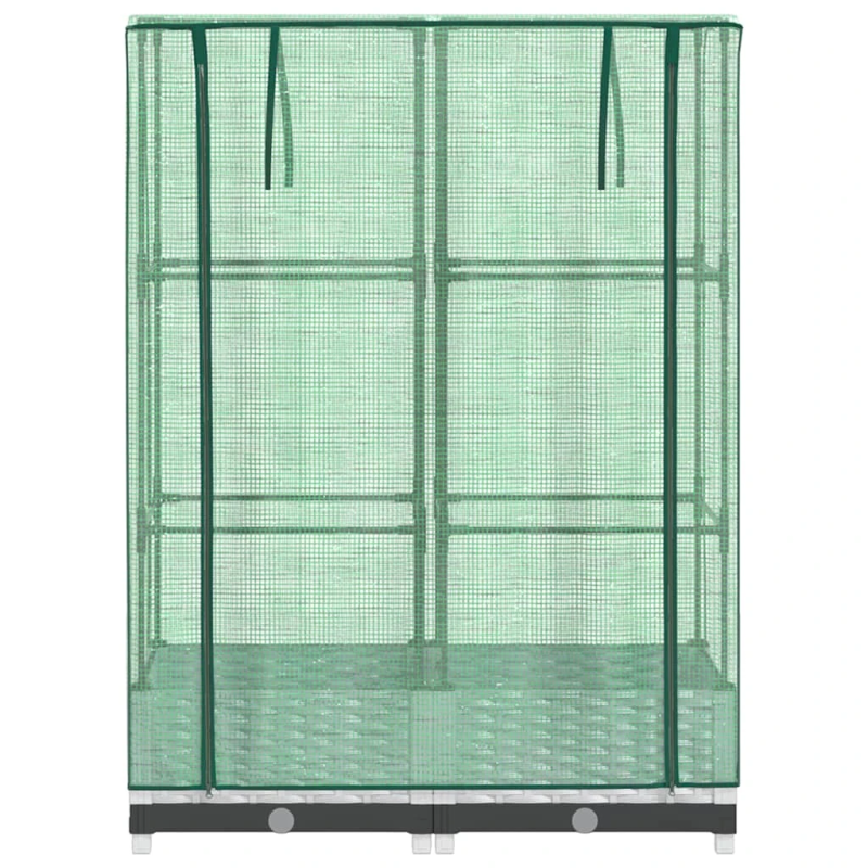 vidaXL paaugstināta puķu kaste ar pārsegu, 80x40x123 cm