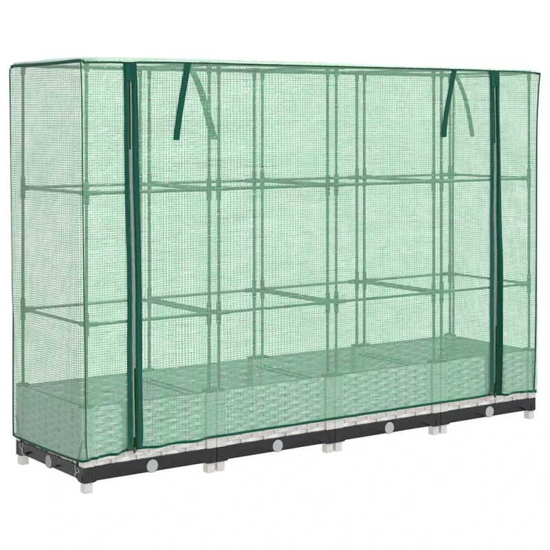 vidaXL paaugstināta puķu kaste ar pārsegu, 160x40x123 cm