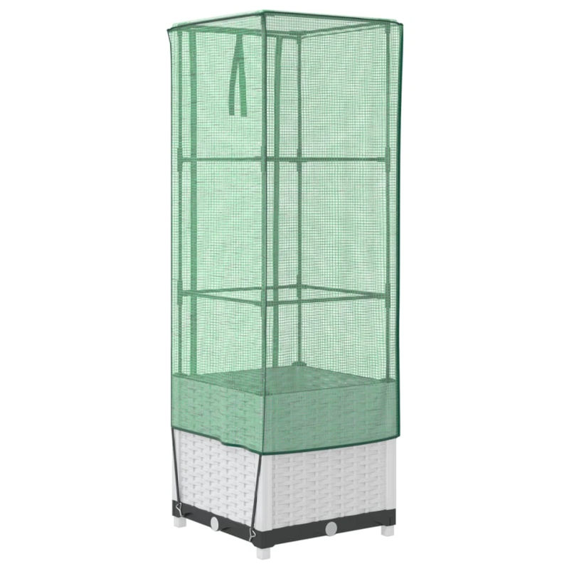 vidaXL paaugstināta puķu kaste ar pārsegu, 40x40x139 cm