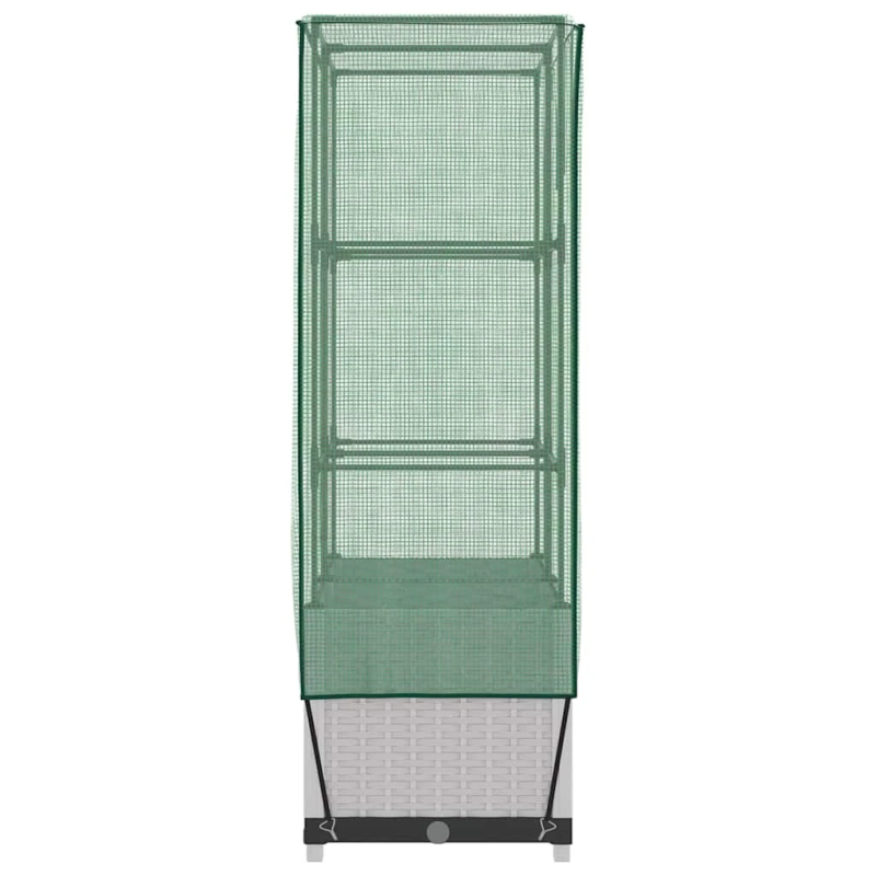 vidaXL paaugstināta puķu kaste ar pārsegu, 80x40x138 cm