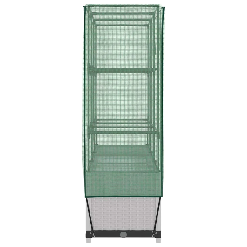 vidaXL paaugstināta puķu kaste ar pārsegu, 120x40x138 cm