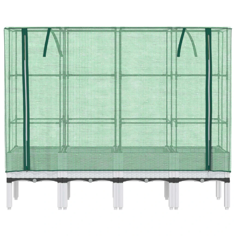 vidaXL paaugstināta puķu kaste ar pārsegu, 160x40x140 cm