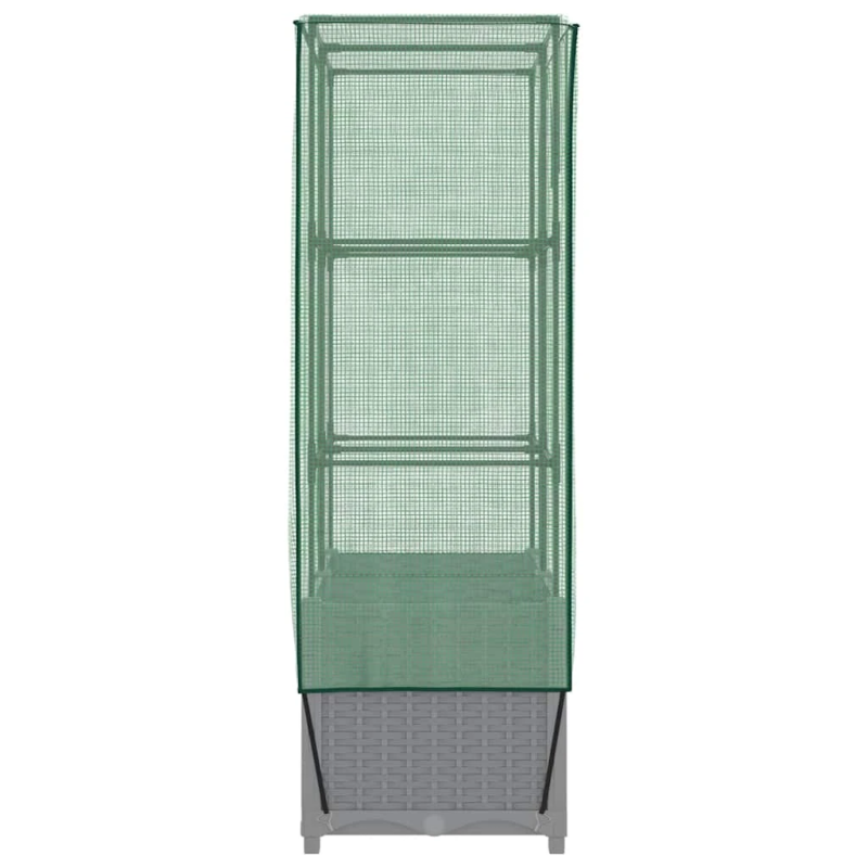 vidaXL paaugstināta puķu kaste ar pārsegu, 80x40x138 cm