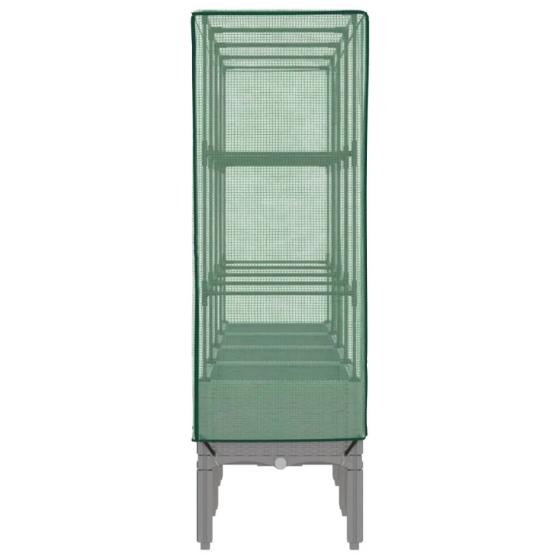 vidaXL paaugstināta puķu kaste ar pārsegu, 160x40x140 cm