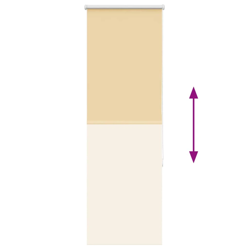 vidaXL Rullo žalūzija Blackout bēša 45x150 cm Auduma platums 40,7 cm