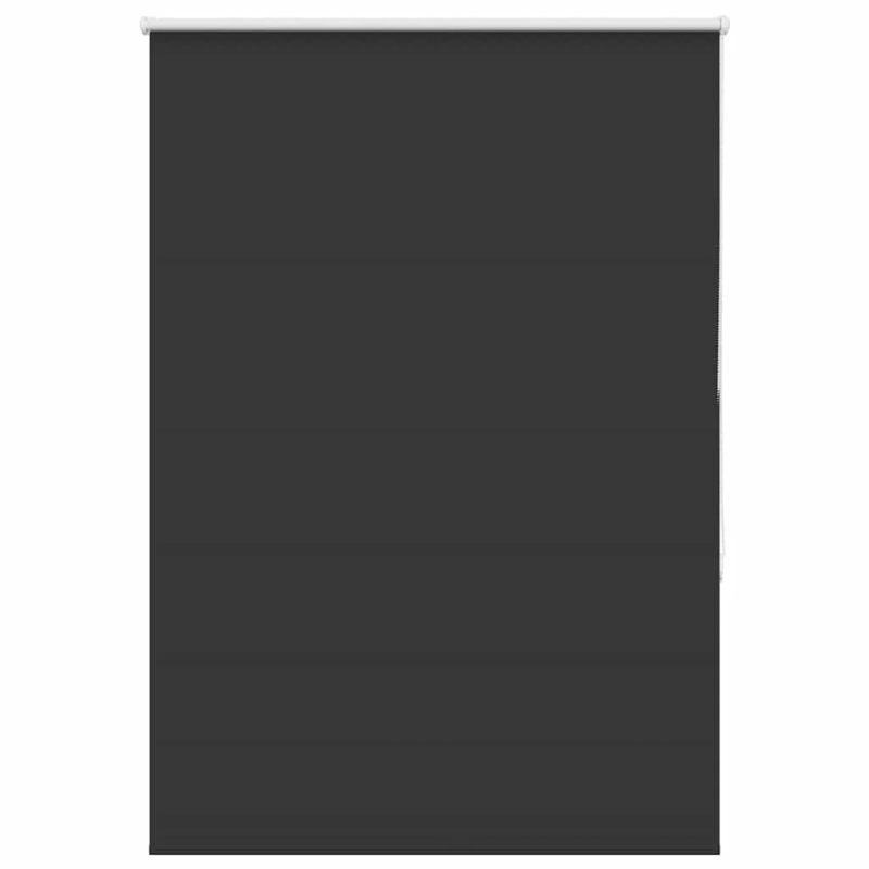 vidaXL rullo žalūzija melna 115x130 cm auduma platums 110,7 cm
