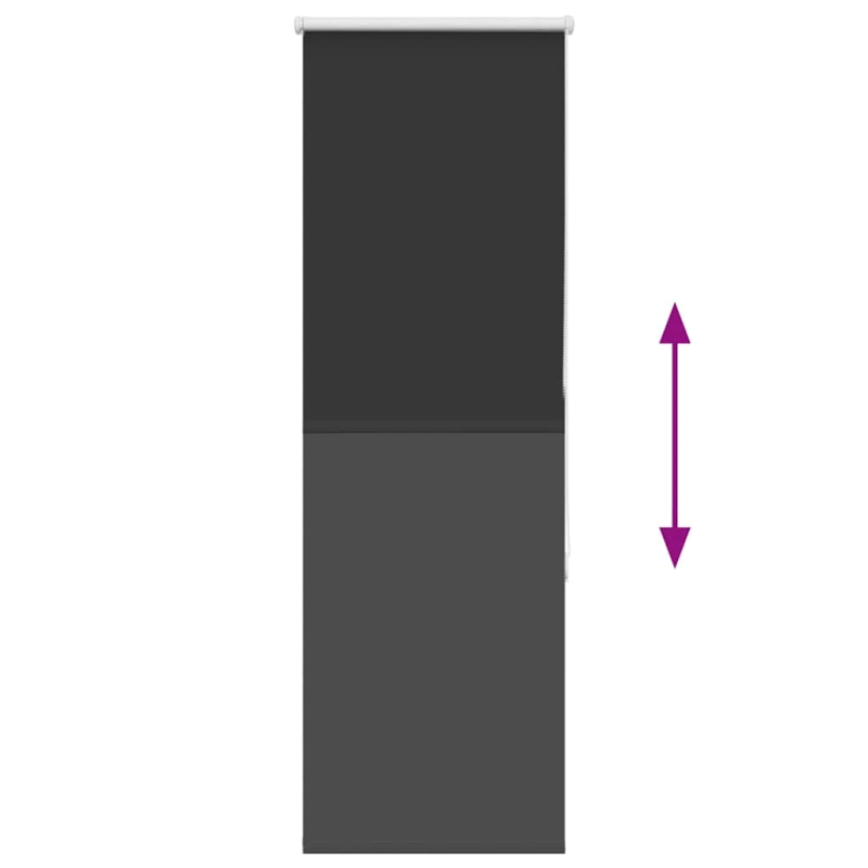 vidaXL Rullo žalūzija Blackout Black 50x175 cm Auduma platums 45,7 cm