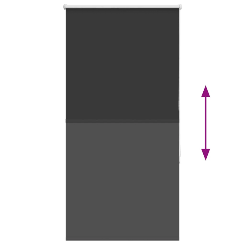 vidaXL rullo žalūzija melna 85x175 cm auduma platums 80,7cm poliesters