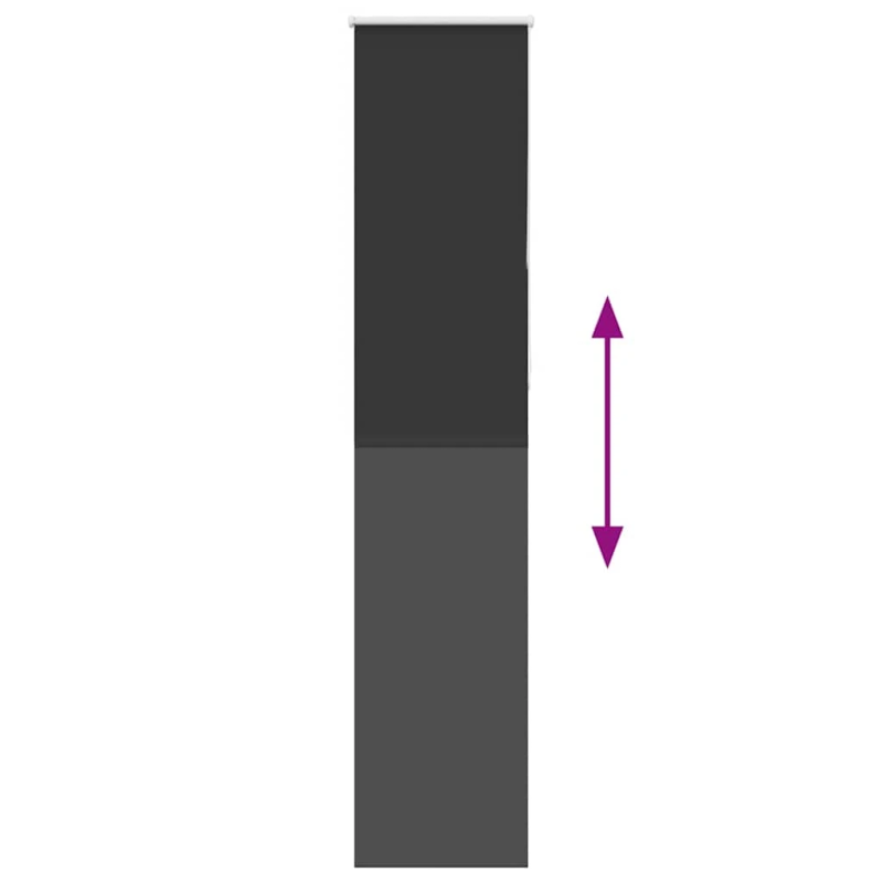 vidaXL Rullo žalūzija Blackout Black 55x210 cm Auduma platums 50,7 cm