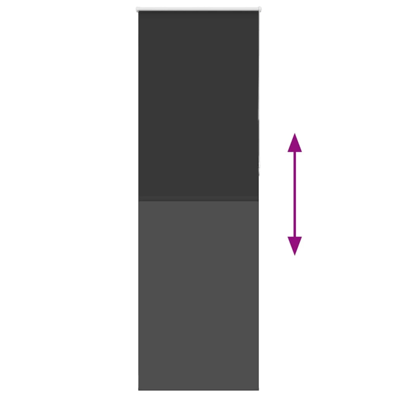vidaXL rullo žalūzija melna 65x210 cm auduma platums 60,7cm poliesters