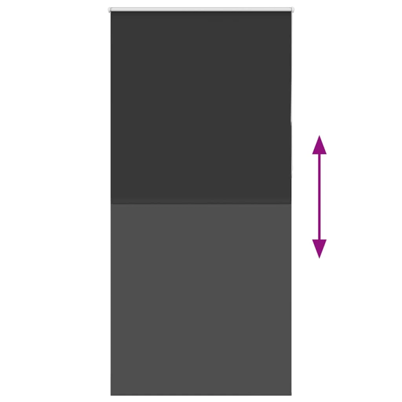 vidaXL rullo žalūzija melna 95x210 cm auduma platums 90,7cm poliesters