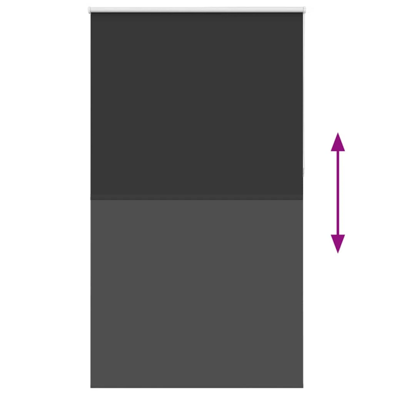 vidaXL rullo žalūzija melna 120x210 cm auduma platums 120x130 cm