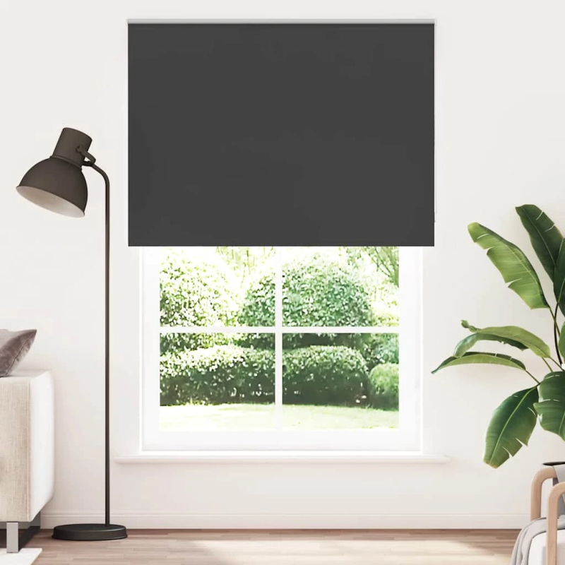 vidaXL Rullo žalūzija Blackout Black 145x210 cm Auduma platums 141,6cm