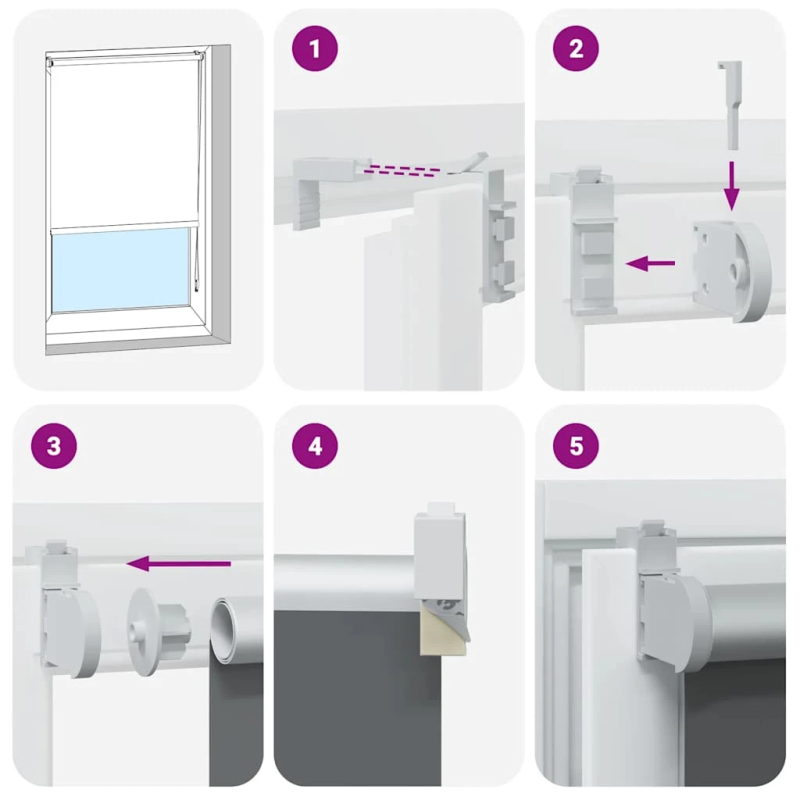 vidaXL Rullo žalūzija Blackout Black 145x210 cm Auduma platums 141,6cm