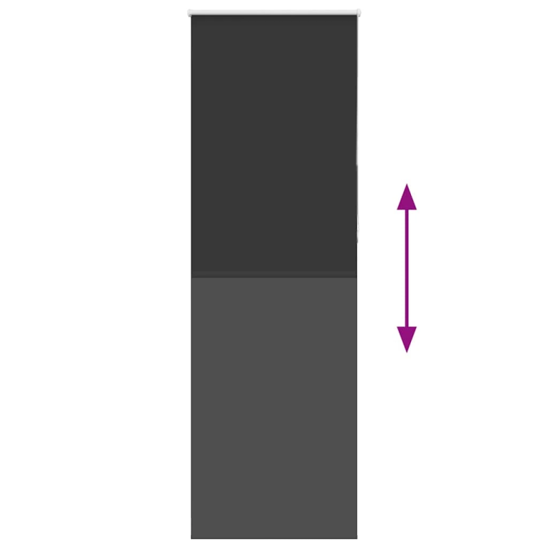 vidaXL rullo žalūzija melna 70x230 cm auduma platums 65,7cm poliesters