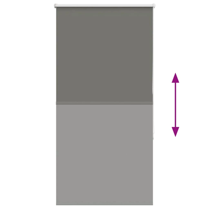 vidaXL rullo žalūzija pelēks 85x130cm auduma platums 80,7cm poliesters