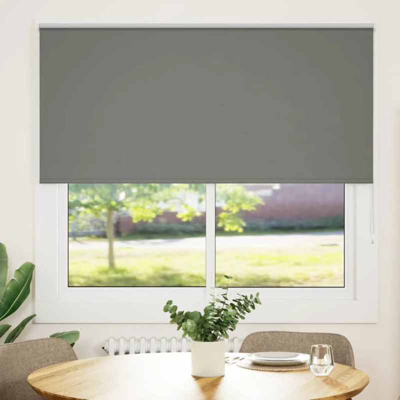 vidaXL Rullo žalūzija Blackout pelēks 145x175cm Auduma platums 141,6cm