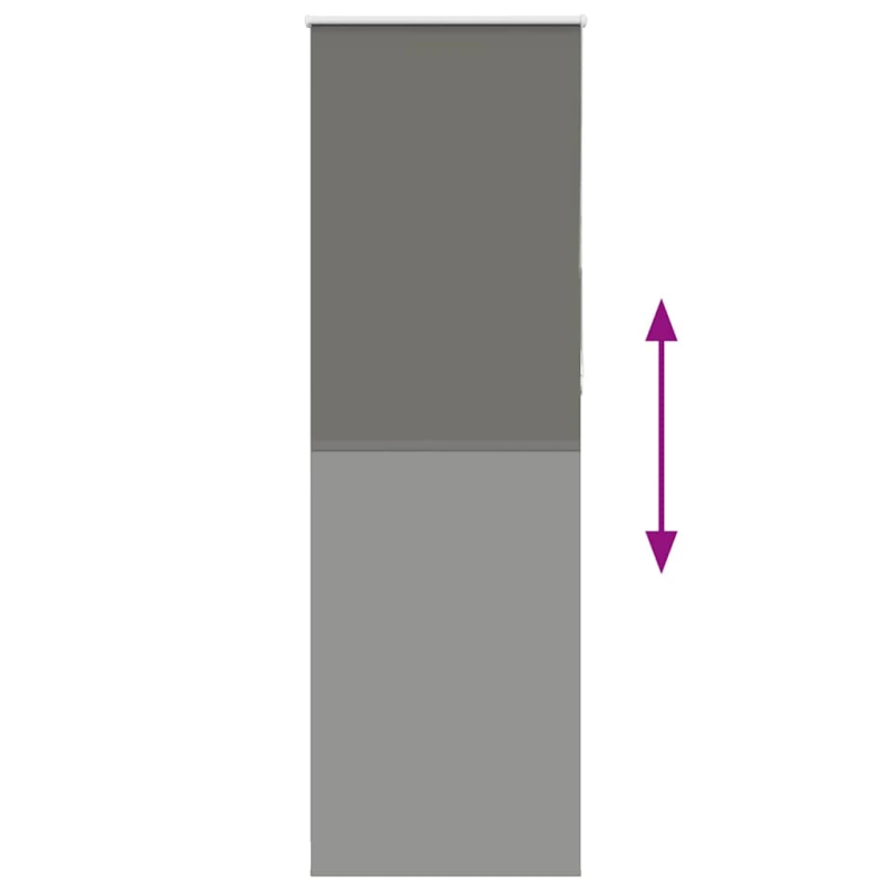 vidaXL rullo žalūzija pelēks 65x210cm auduma platums 60,7cm poliesters