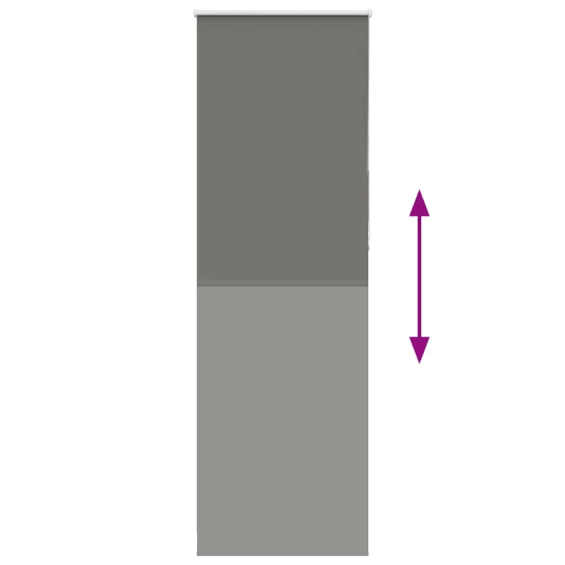 vidaXL rullo žalūzija pelēks 80x210cm auduma platums 75,7cm poliesters